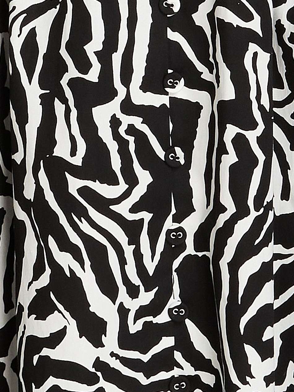 erica zebra-print cotton-blend poplin midi dress
