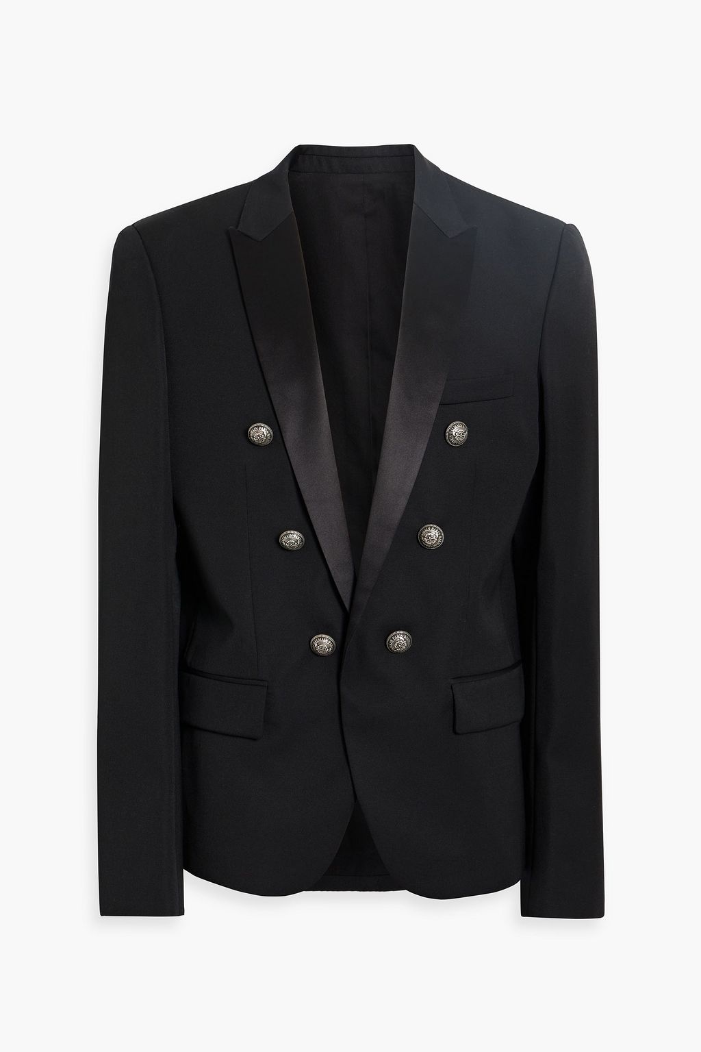 Radioaktiv sektor tilstrækkelig BALMAIN Satin-trimmed wool blazer | Sale up to 70% off | THE OUTNET