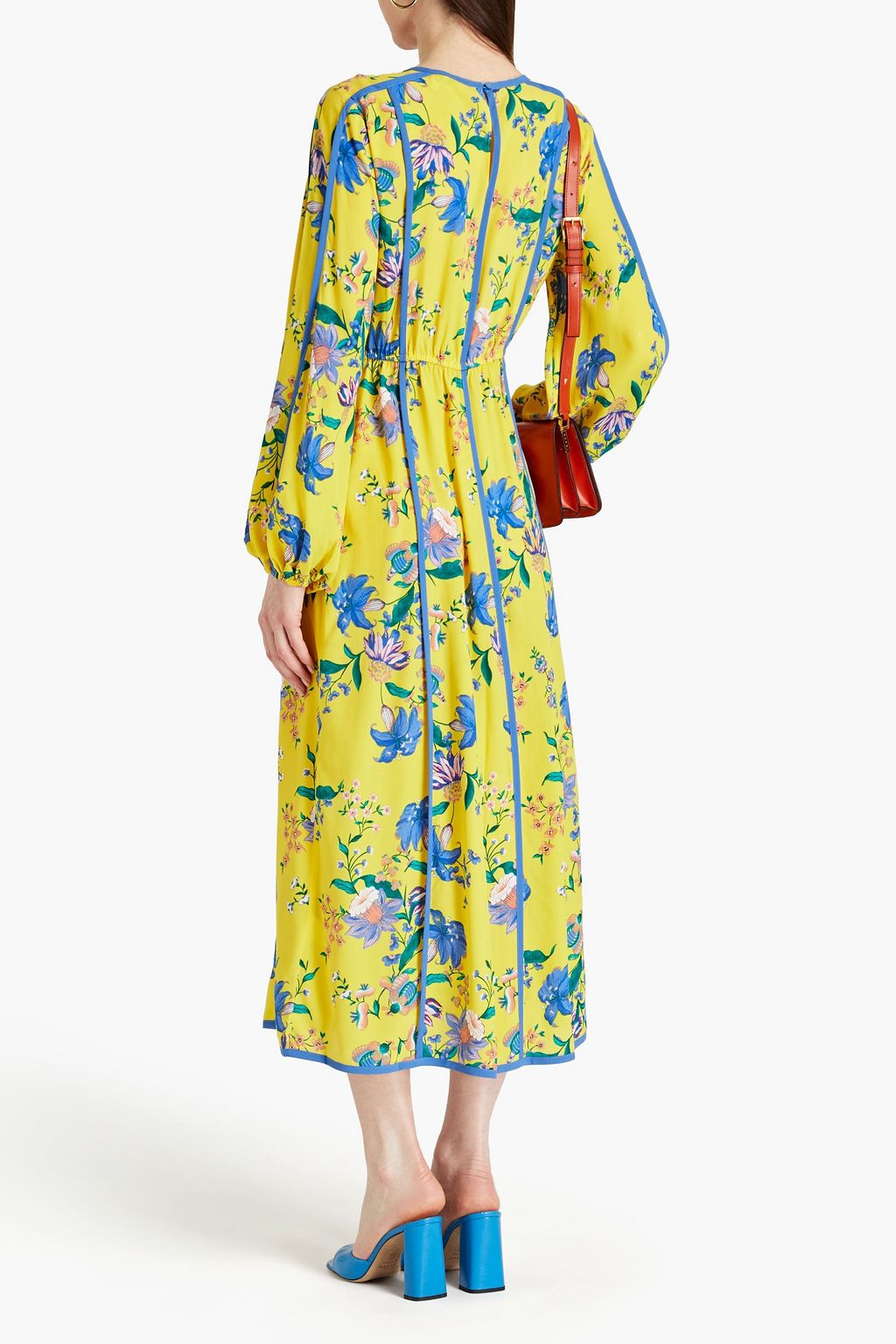 DIANE VON FURSTENBERG Scott cutout floral-print crepe midi dress | THE ...