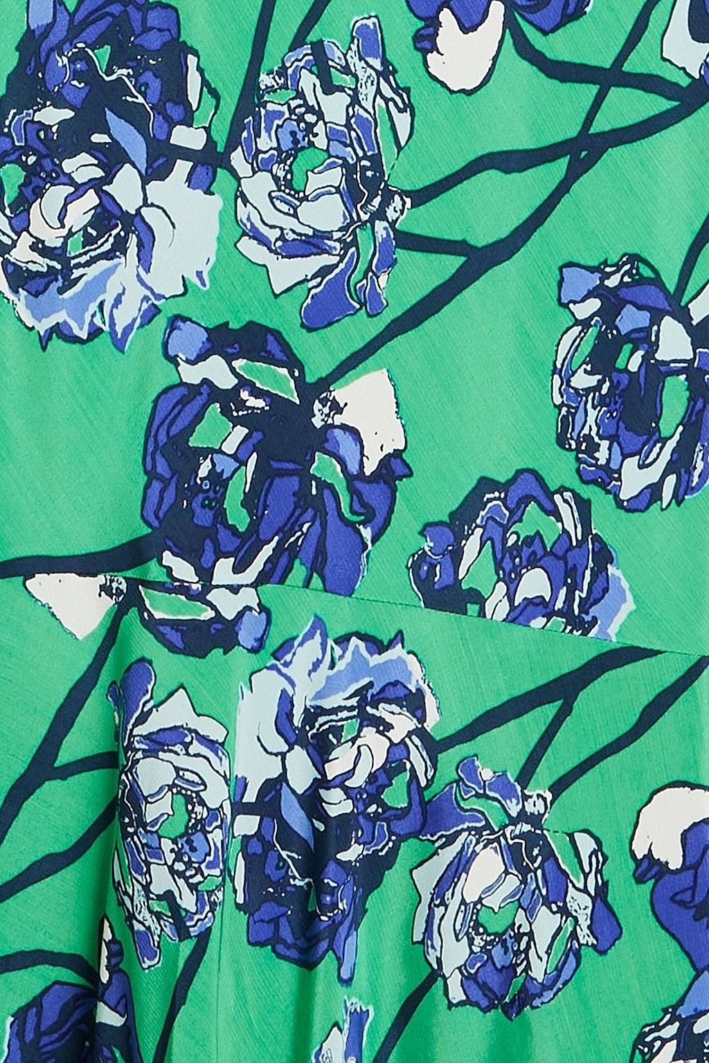 DIANE VON FURSTENBERG Tati gathered floral-print satin midi dress