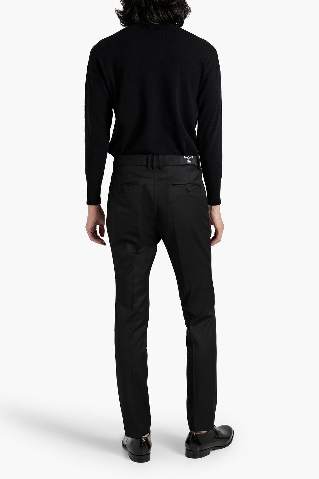 BALMAIN Slim-fit wool-twill suit pants