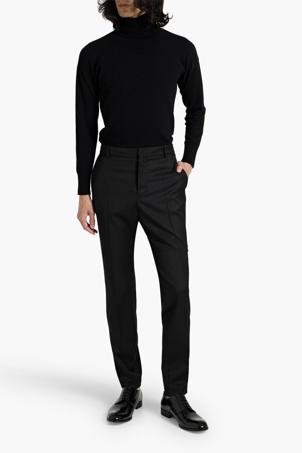 BALMAIN Slim-fit wool-twill suit pants