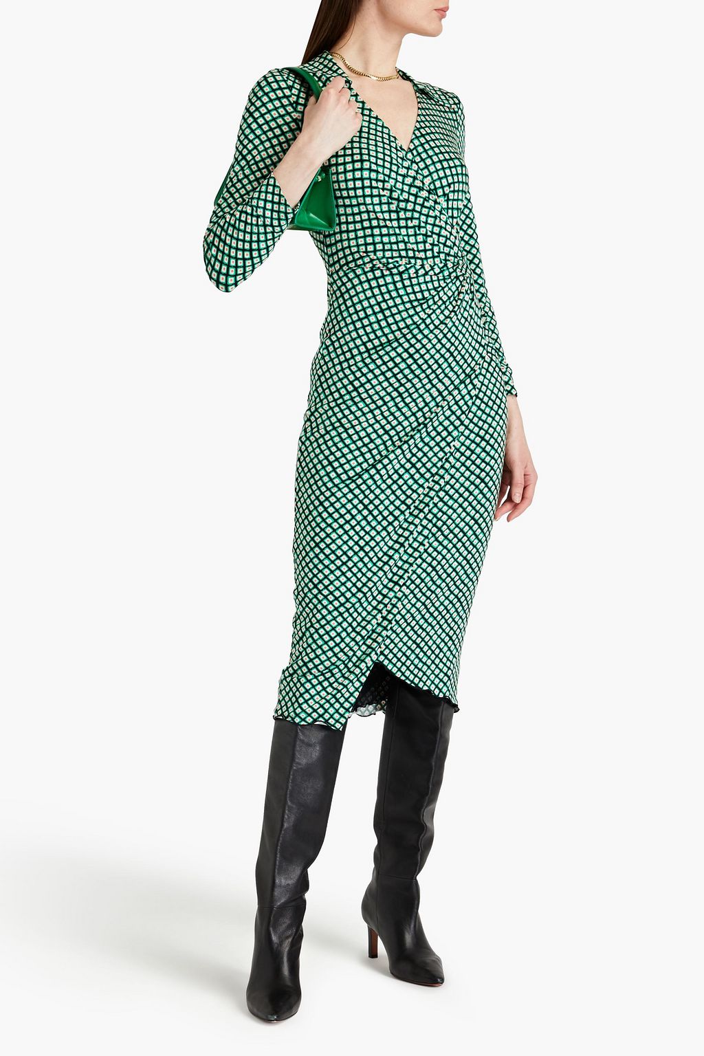 DIANE VON FURSTENBERG Palmira wrap-effect printed jersey midi dress