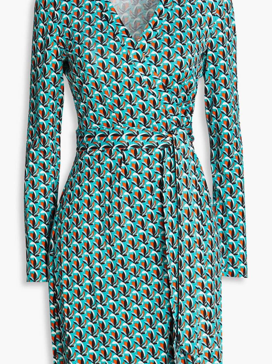 jeanne printed silk-jersey wrap dress