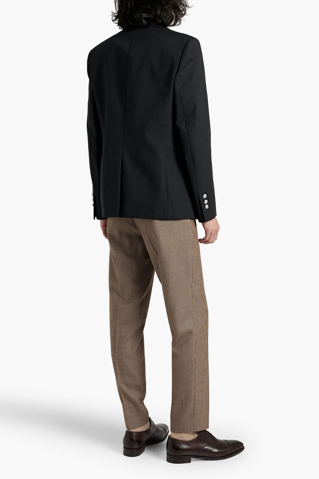 BALMAIN Blazer aus Baumwoll-Crêpe mit Zierknöpfen