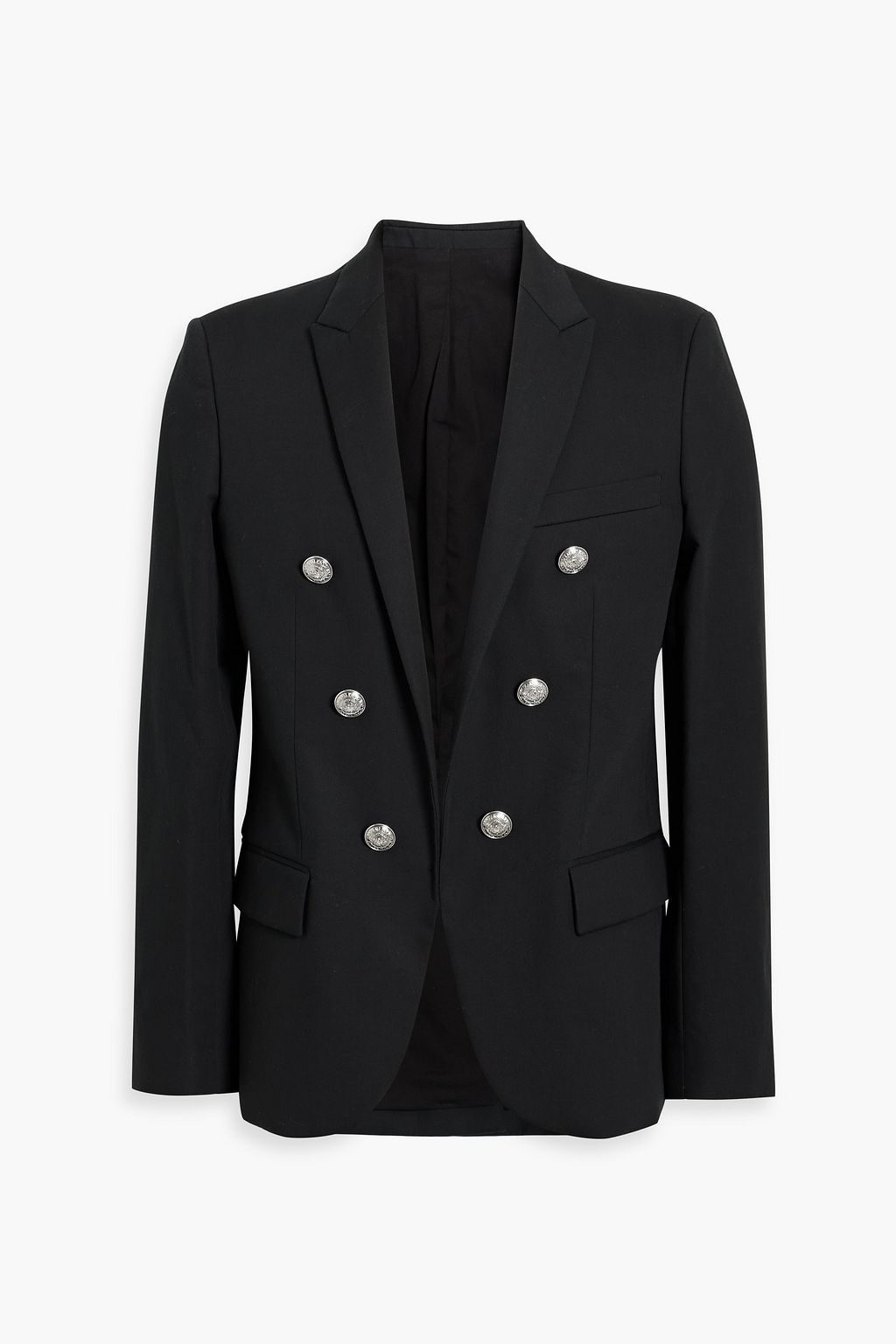 BALMAIN Button-embellished cotton-crepe blazer | THE OUTNET