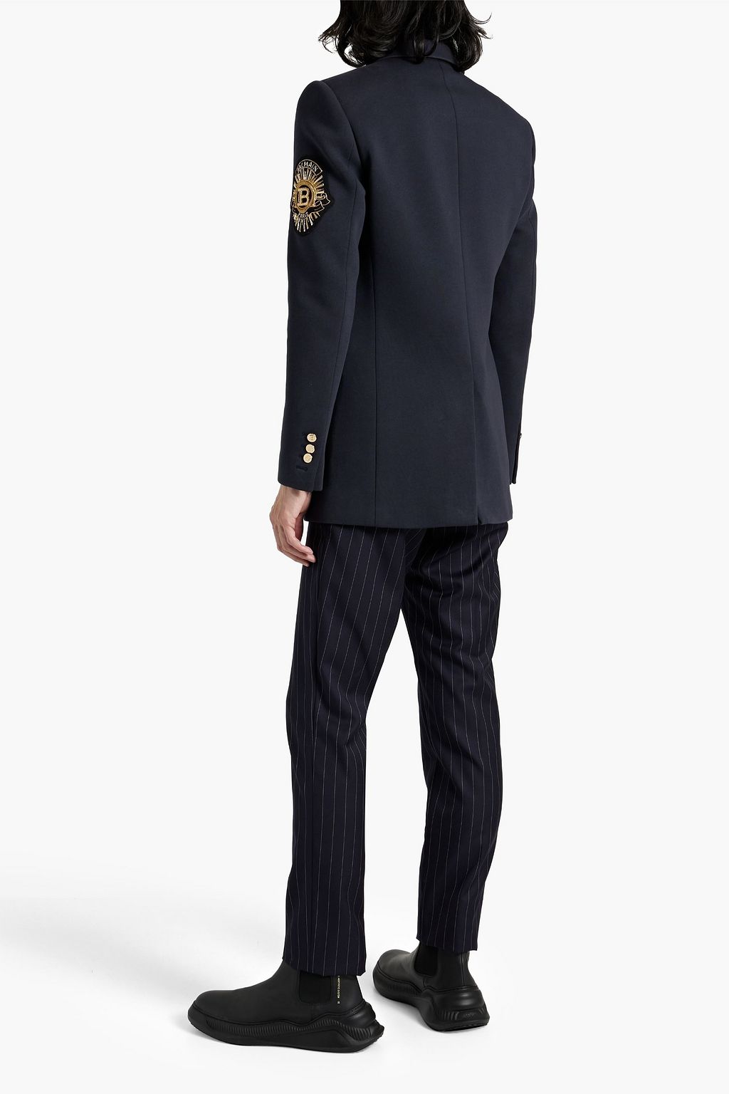 BALMAIN Button-embellished cotton-twill blazer