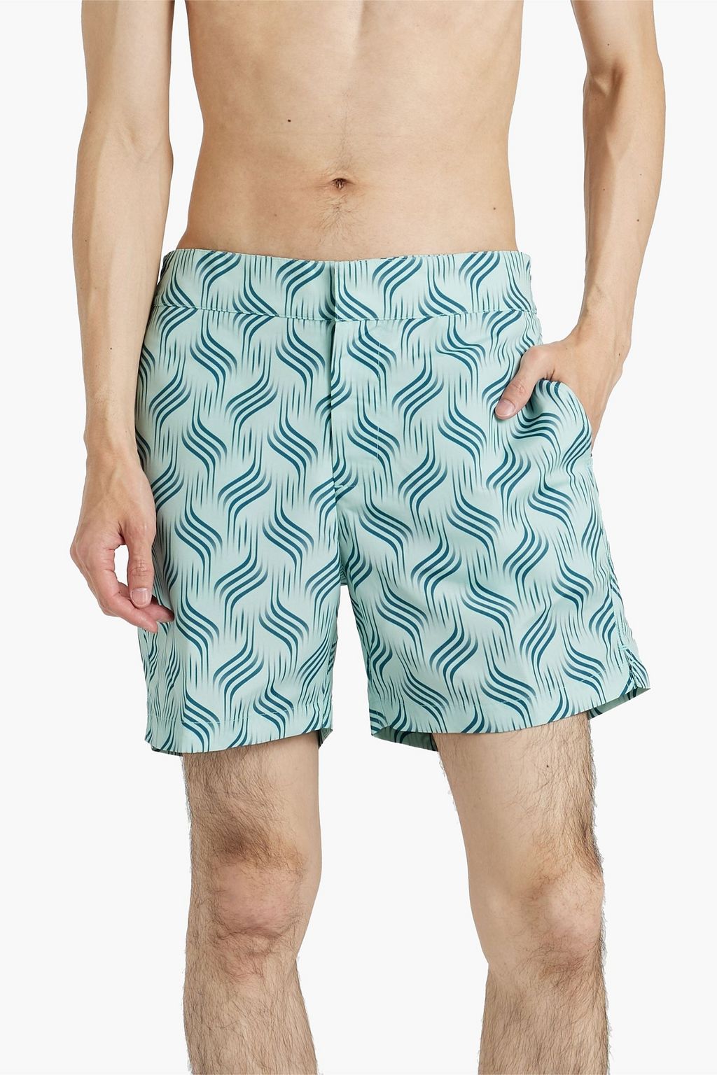 FRESCOBOL CARIOCA Mid-length printed swim shorts