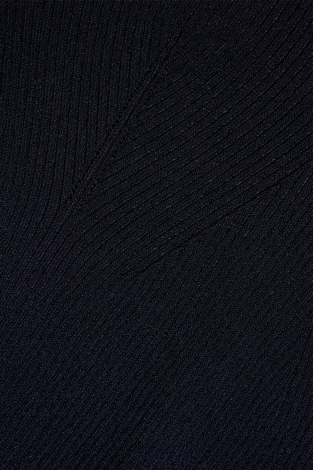 AUTUMN CASHMERE Ruffled ribbed-knit top