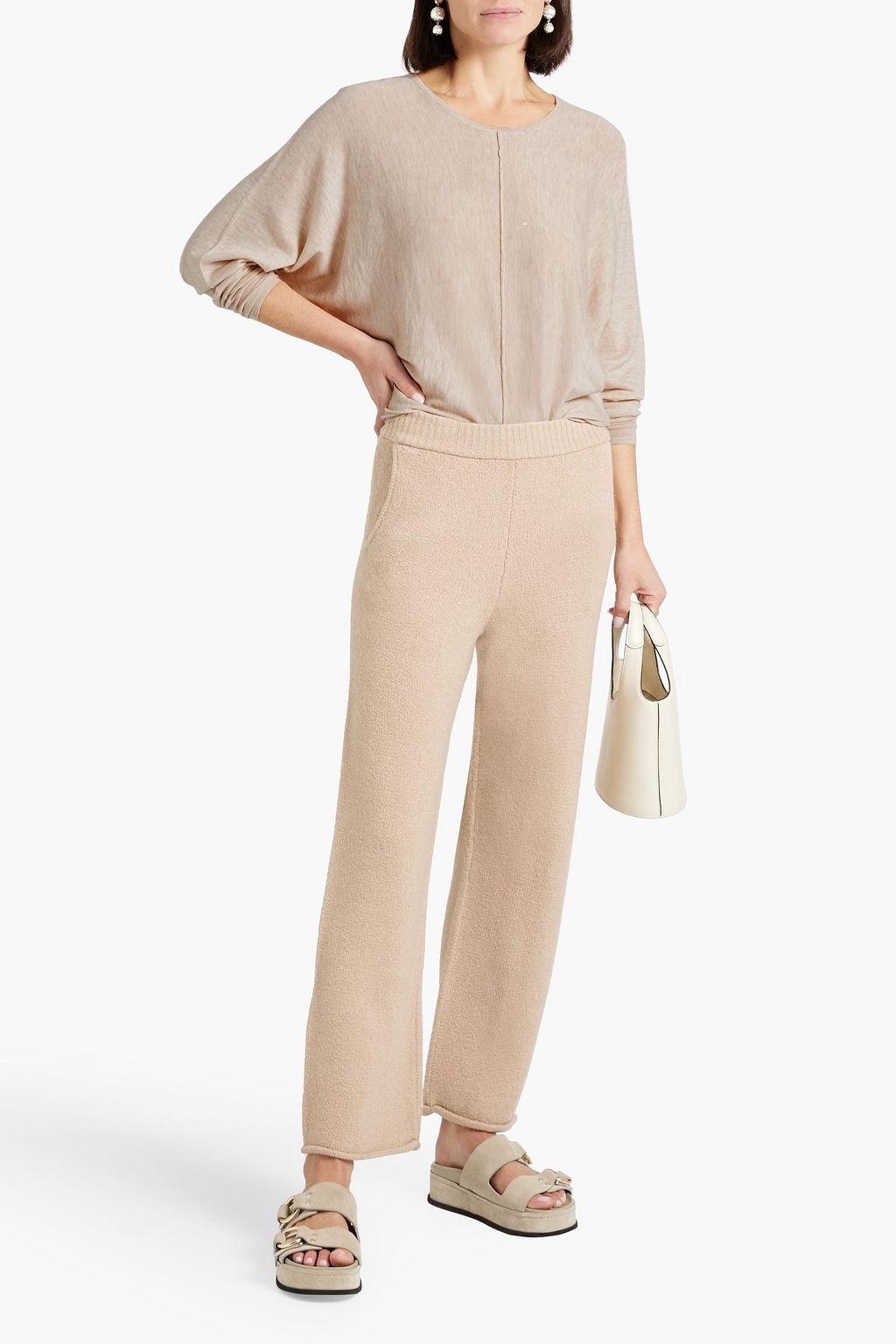 AUTUMN CASHMERE Mélange cashmere top