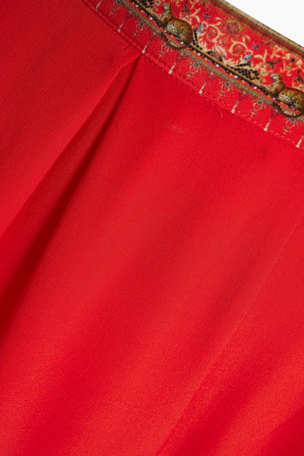 CAMILLA Crystal-embellished printed silk-chiffon wide-leg pants 