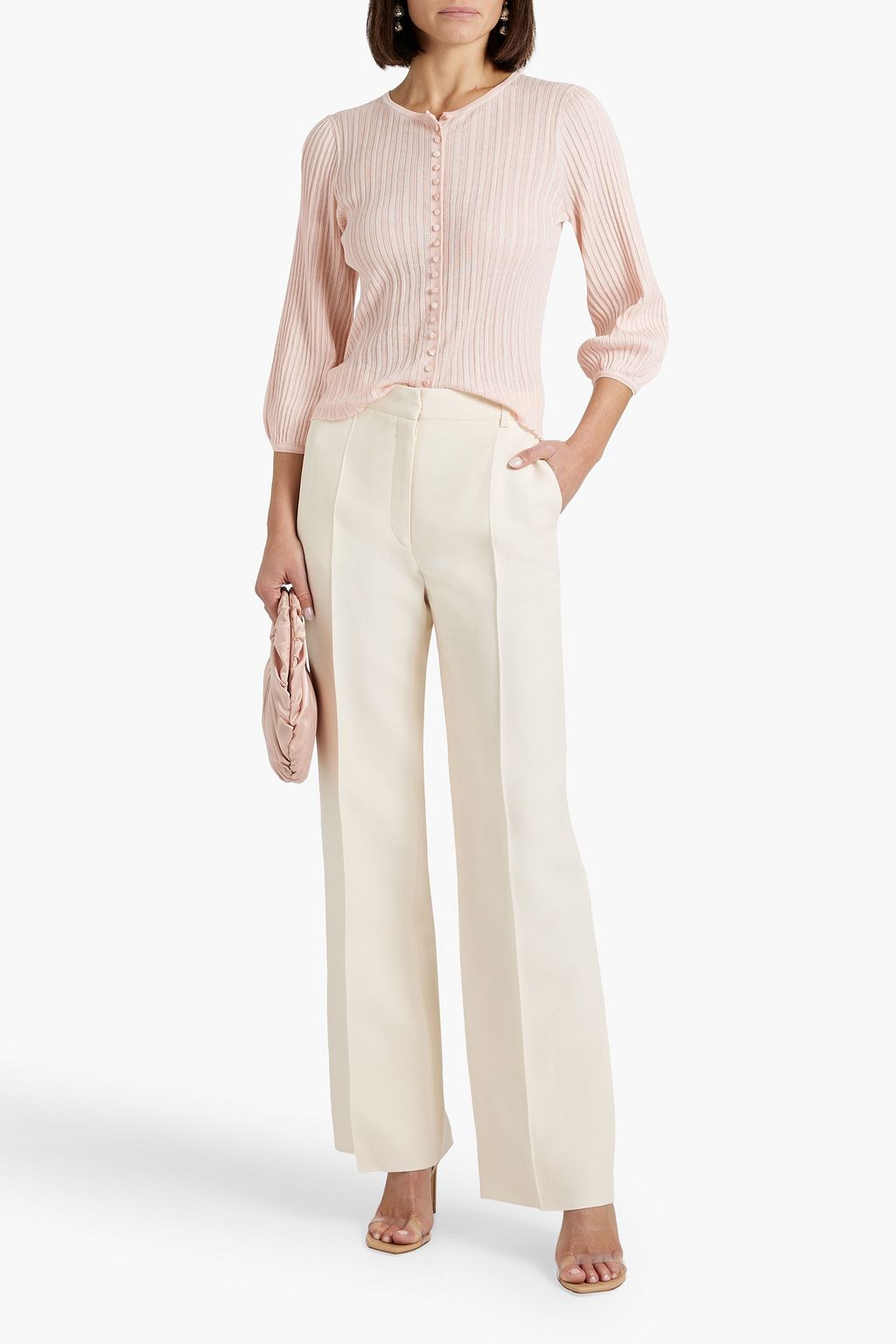 COTTON BY AUTUMN CASHMERE Ribbed cotton cardigan