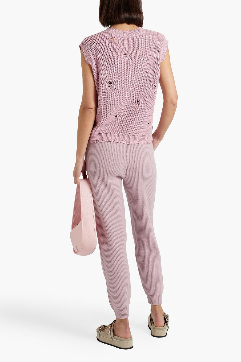 COTTON BY AUTUMN CASHMERE Distressed cotton sweater