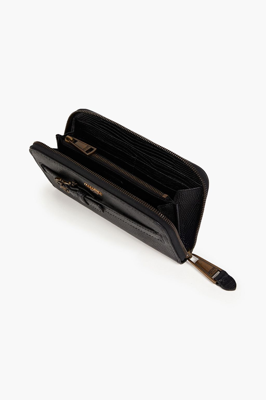 MOSCHINO Lizard-effect leather wallet