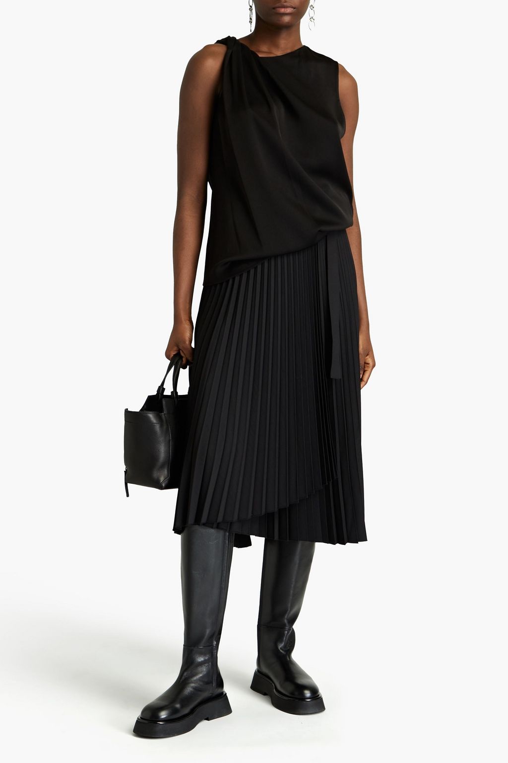 3.1 PHILLIP LIM Twist-front crepe top