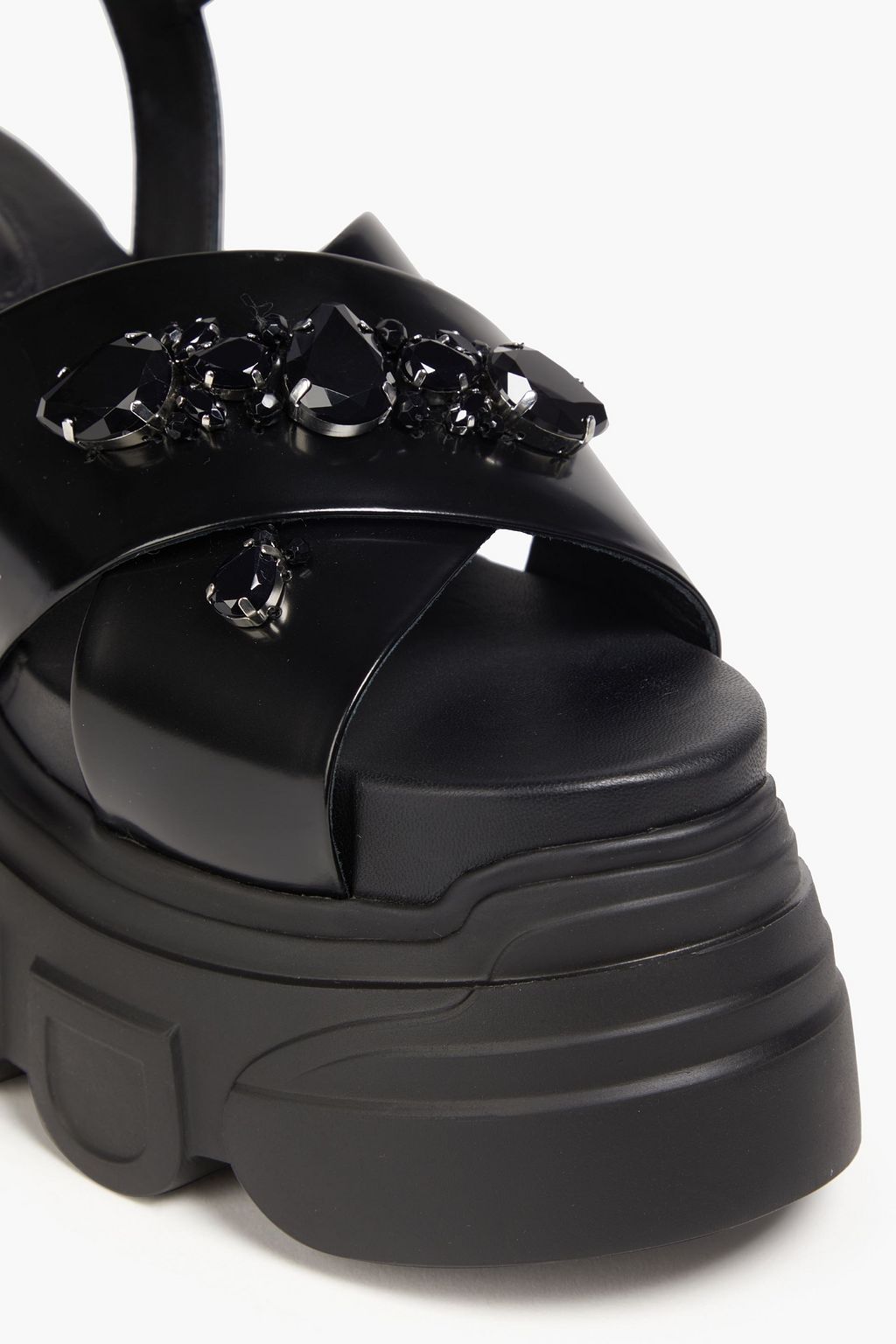 SIMONE ROCHA Embellished leather platform sandals