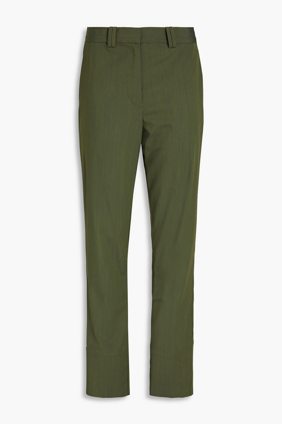 Wool-blend slim-leg pants