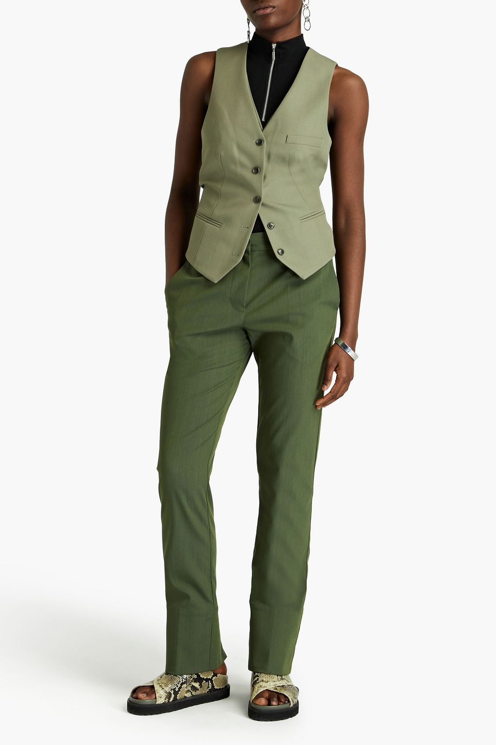 3.1 PHILLIP LIM 울 혼방 슬림 레그 팬츠