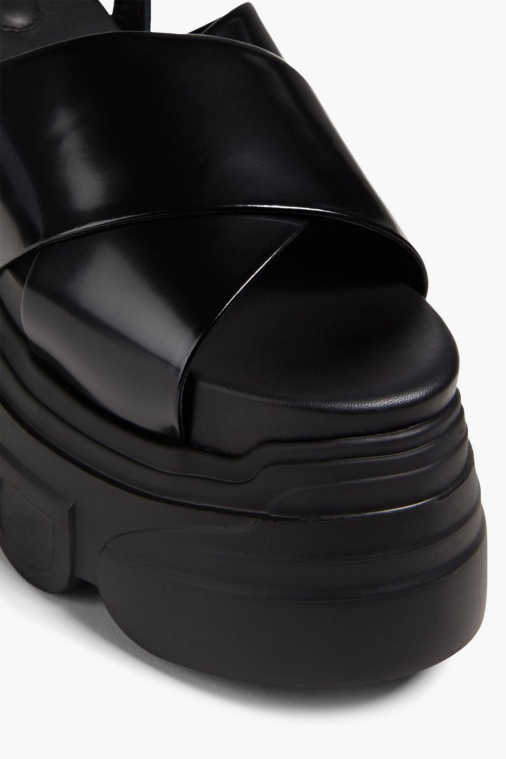 SIMONE ROCHA Tracker 95 Plateausandalen aus Glanzleder