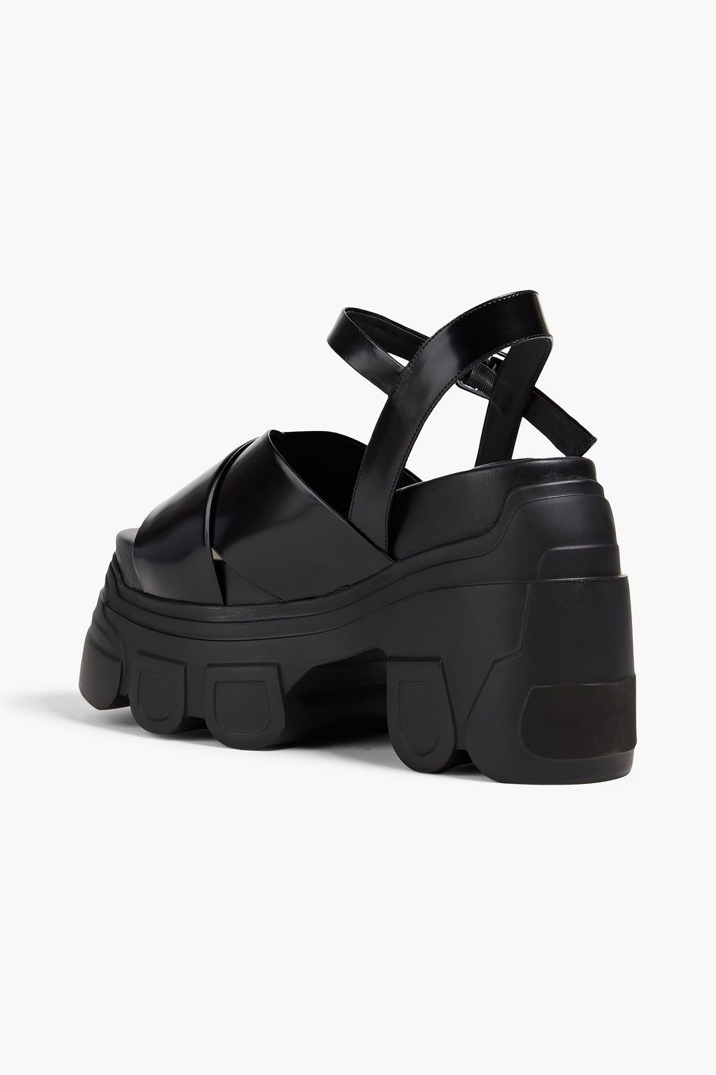 SIMONE ROCHA Tracker 95 Plateausandalen aus Glanzleder