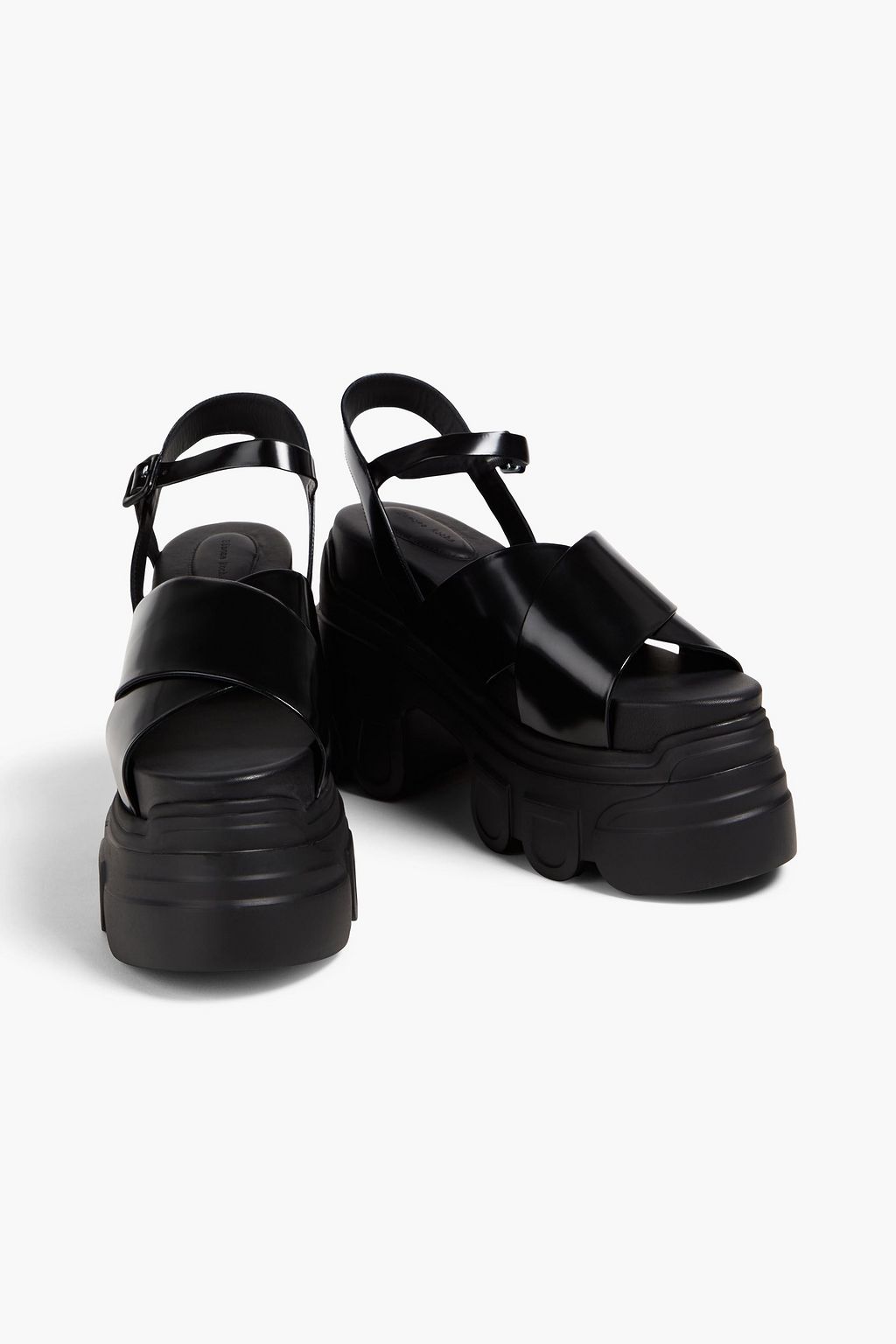 SIMONE ROCHA Tracker 95 Plateausandalen aus Glanzleder