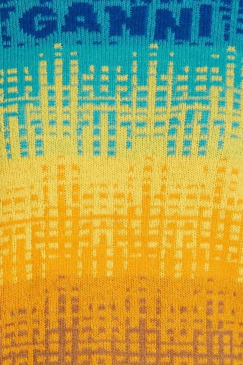 GANNI Jacquard-knit wool-blend sweater