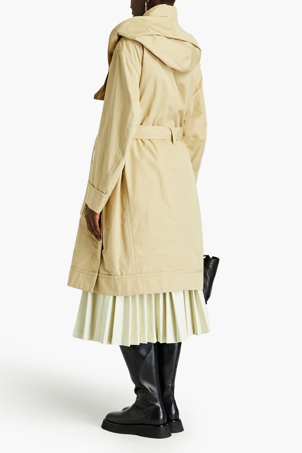 3.1 PHILLIP LIM 코튼 후드 트렌치 코트