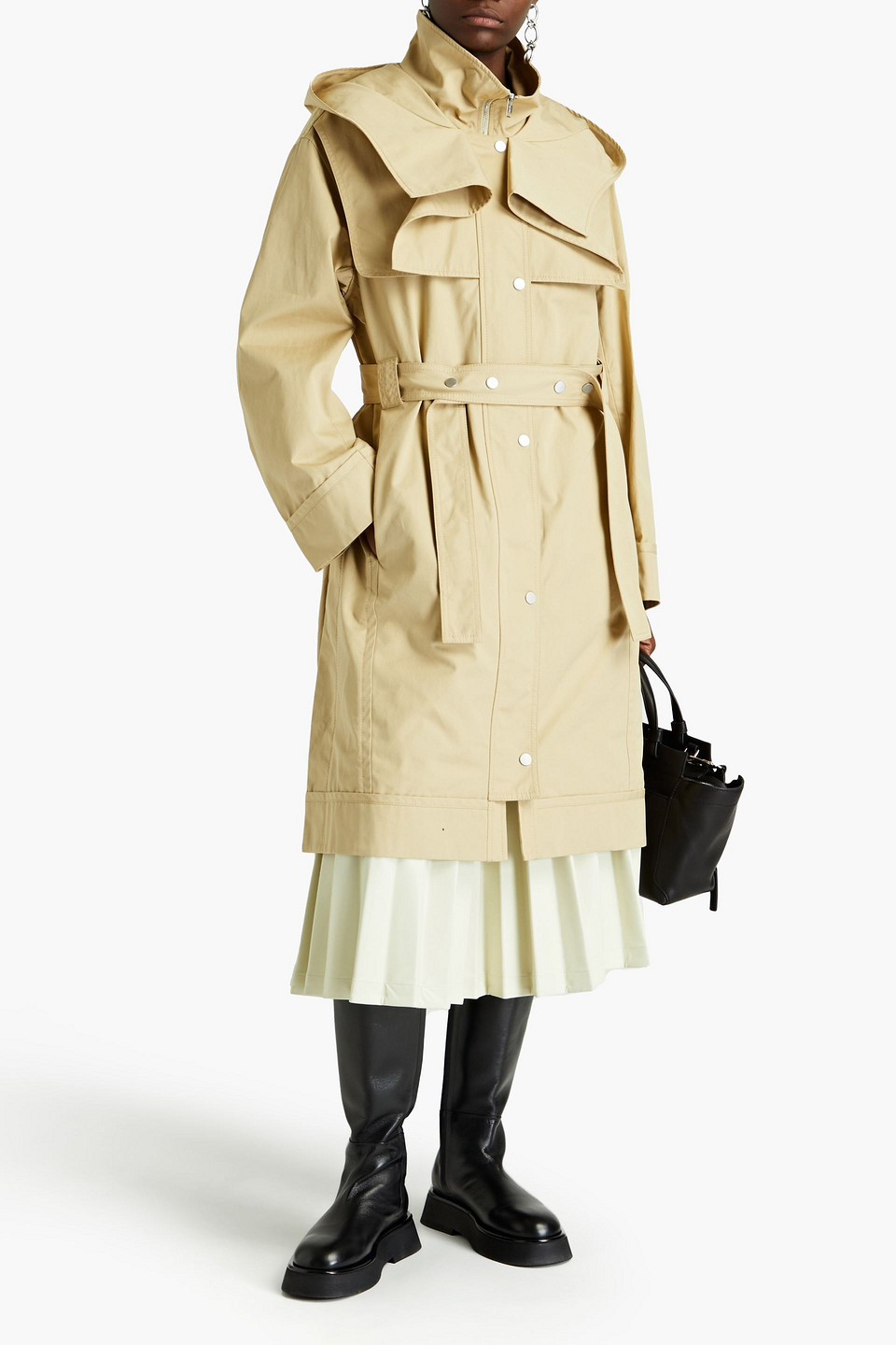 Shop 3.1 Phillip Lim / フィリップ リム Cotton Hooded Trench Coat In Sand