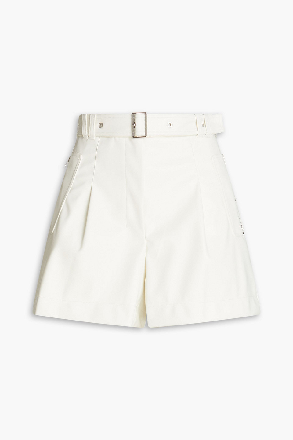 3.1 Phillip Lim Pleat-detail Belted Shorts In Ivory