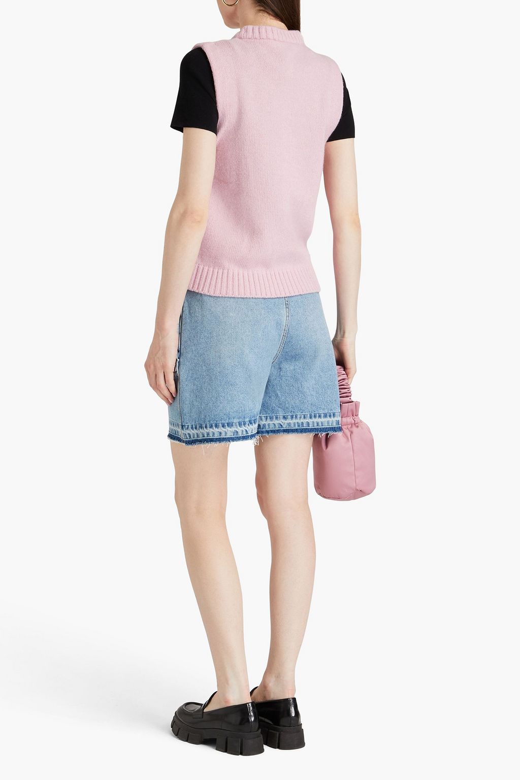 GANNI Intarsia-knit vest