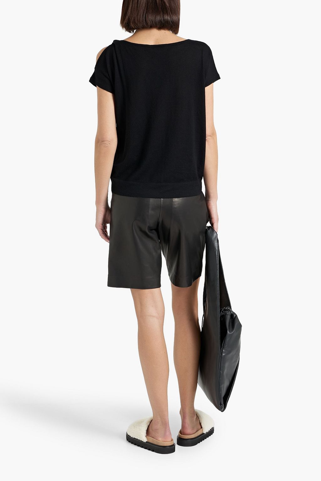 AUTUMN CASHMERE Twisted cutout cashmere top