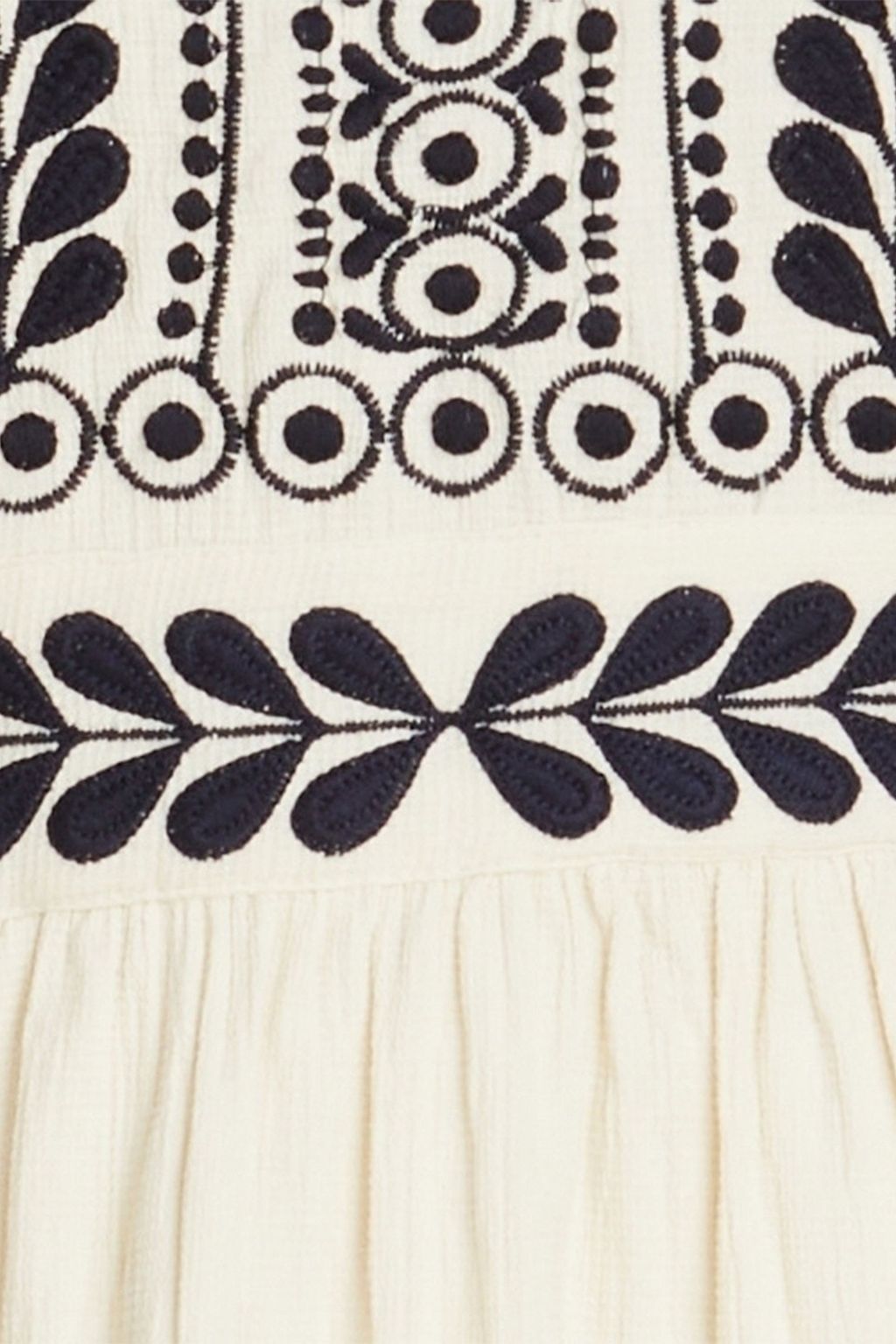 ANTIK BATIK Embroidered cotton-gauze dress
