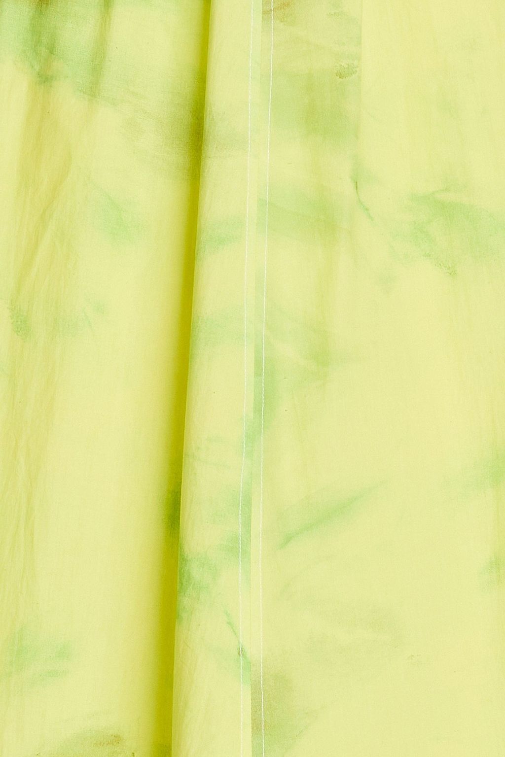 GANNI Tie-dyed cotton-poplin midi skirt