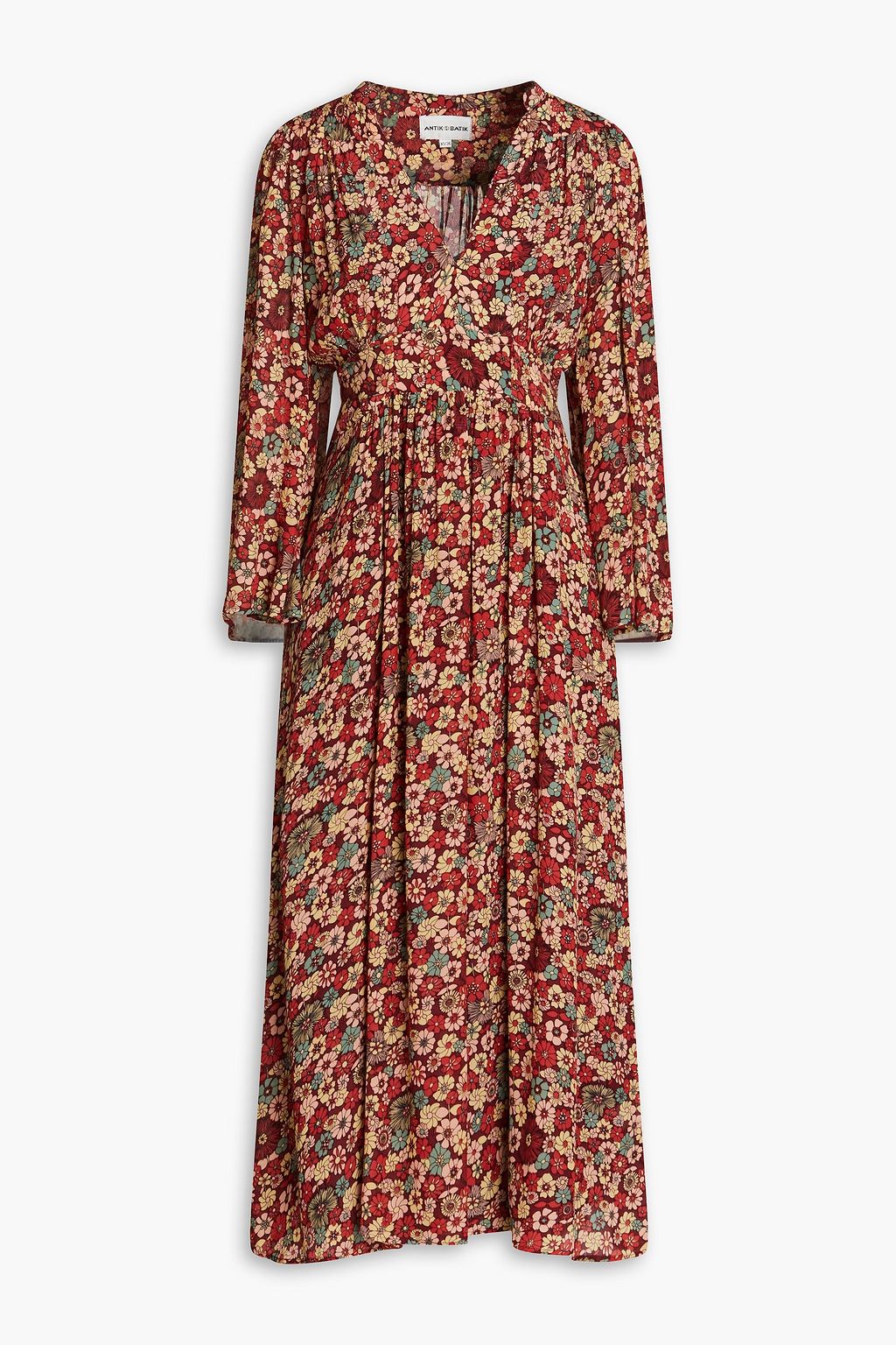 ANTIK BATIK Colline floral-print crepe de chine midi dress | THE OUTNET