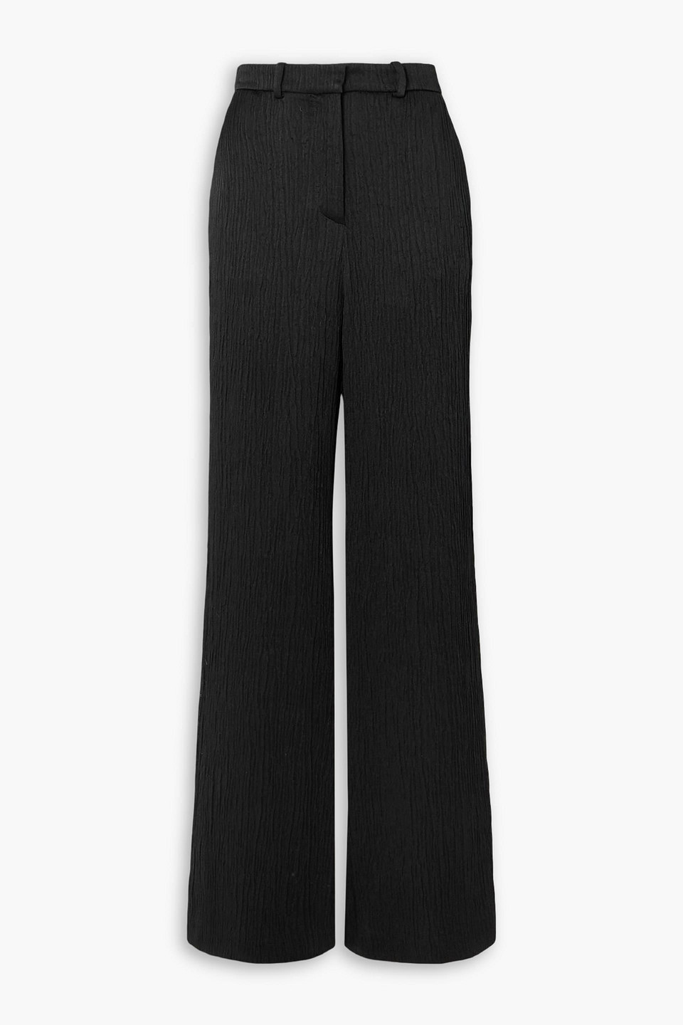 Joseph Morissey Crinkled-satin Straight-leg Pants In Black