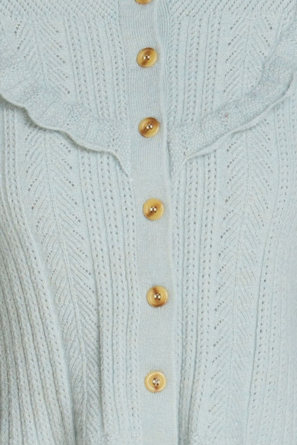 ANTIK BATIK Shilloh ruffled pointelle-knit cardigan