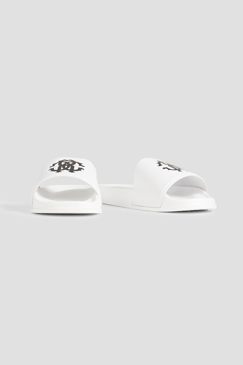 ROBERTO CAVALLI Printed embossed rubber slides