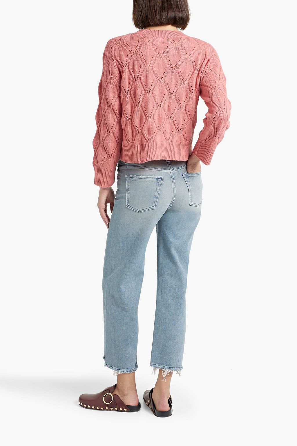 AUTUMN CASHMERE Kaschmirpullover in Pointelle-Strick