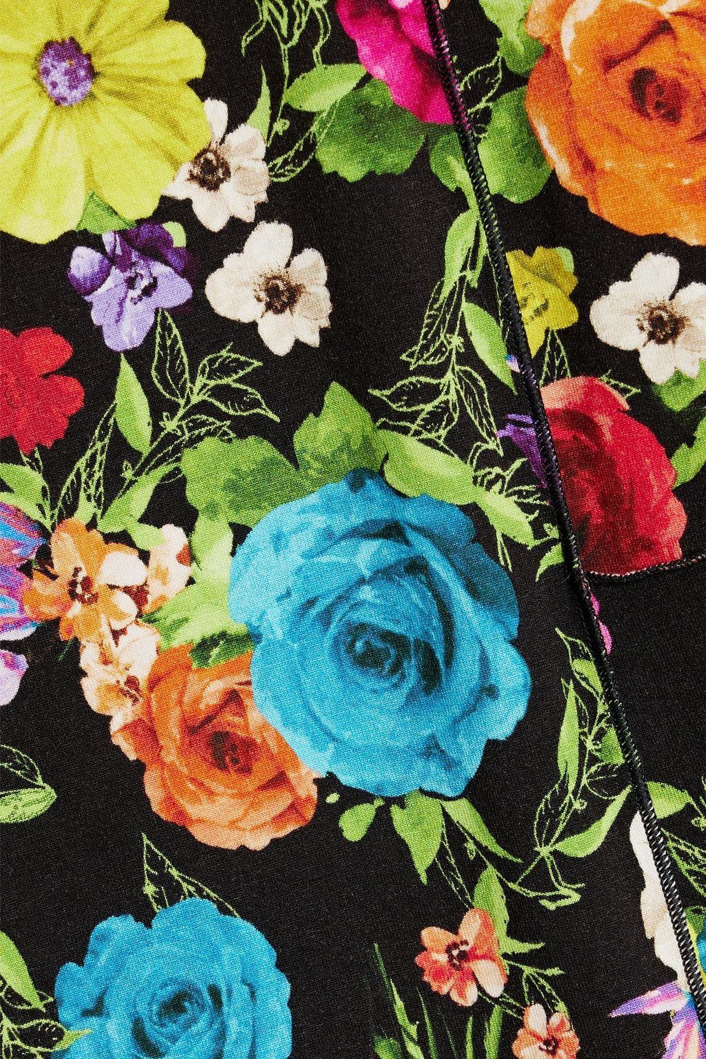 ALICE + OLIVIA فستان قصير «ديلورا» من الجيرسيه المرن مزين بطبعات على شكل زهور