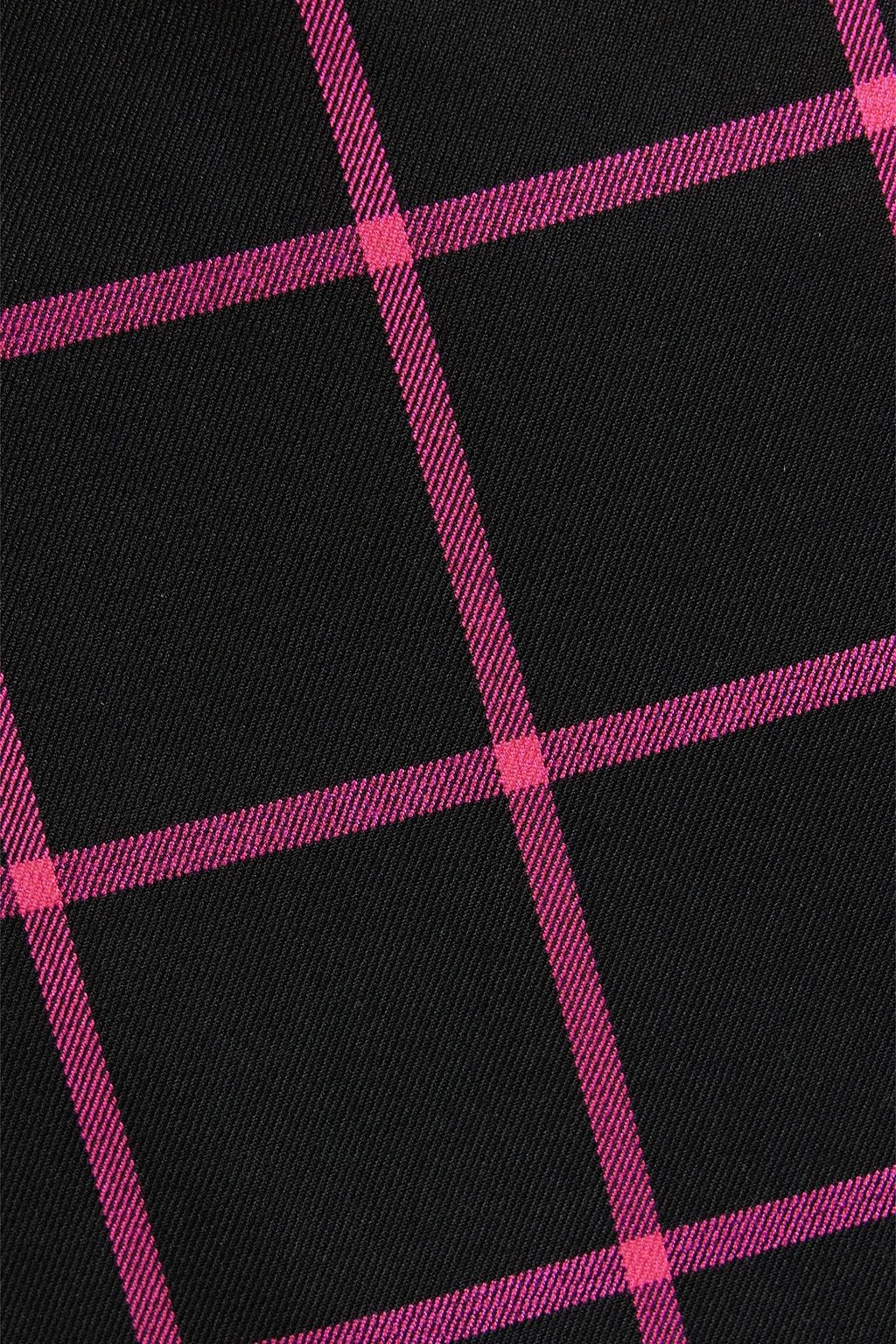 ALICE + OLIVIA Elana checked twill mini skirt
