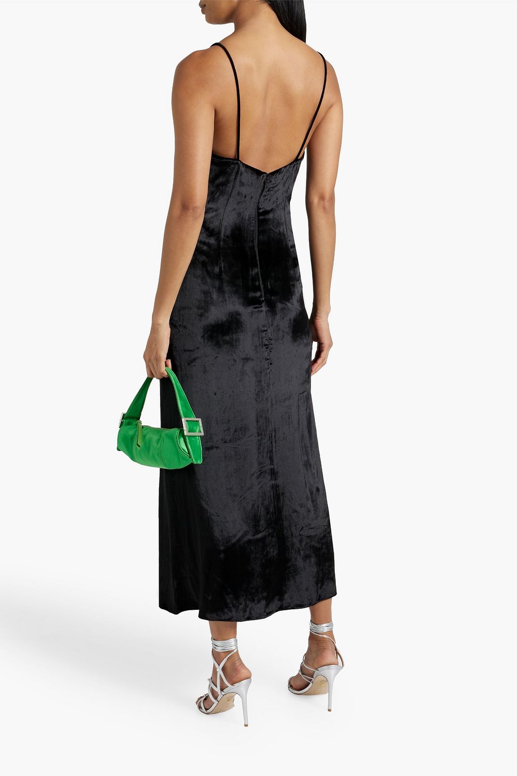 ALICE + OLIVIA Julietta crushed-velvet midi dress | THE OUTNET