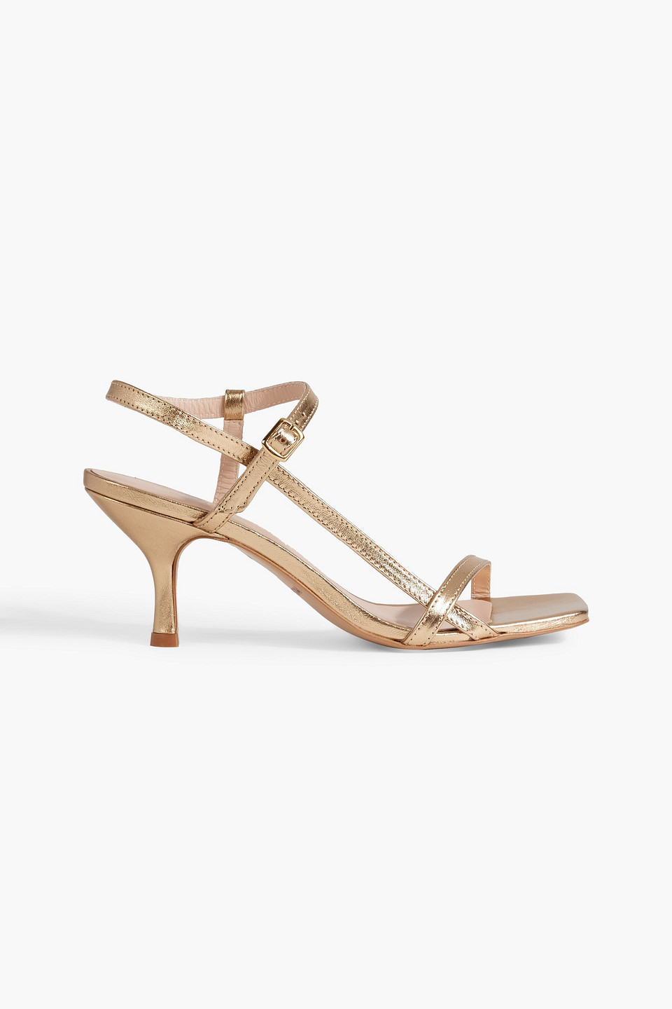 Iris & Ink Fatimah metallic-leather slingback sandals