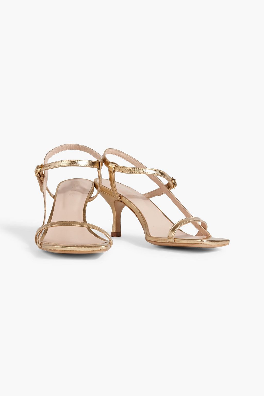 IRIS & INK Fatimah metallic leather slingback sandals