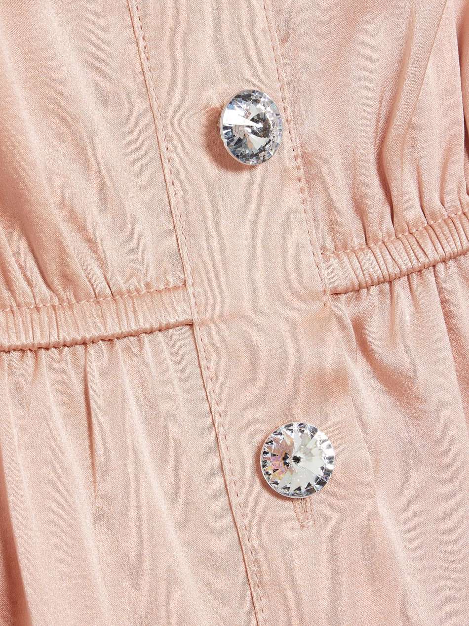 diane embellished stretch-silk satin mini dress