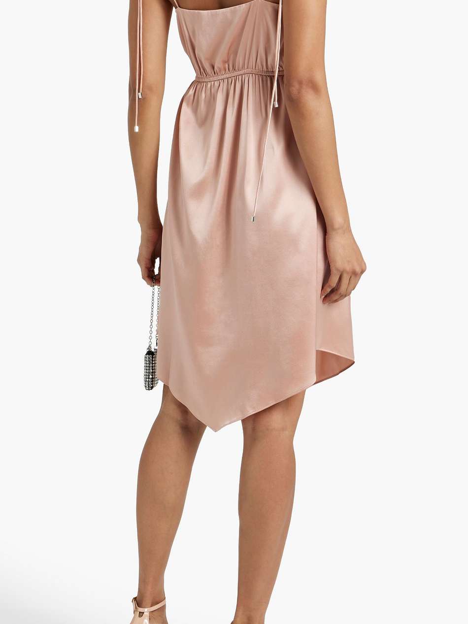 diane embellished stretch-silk satin mini dress