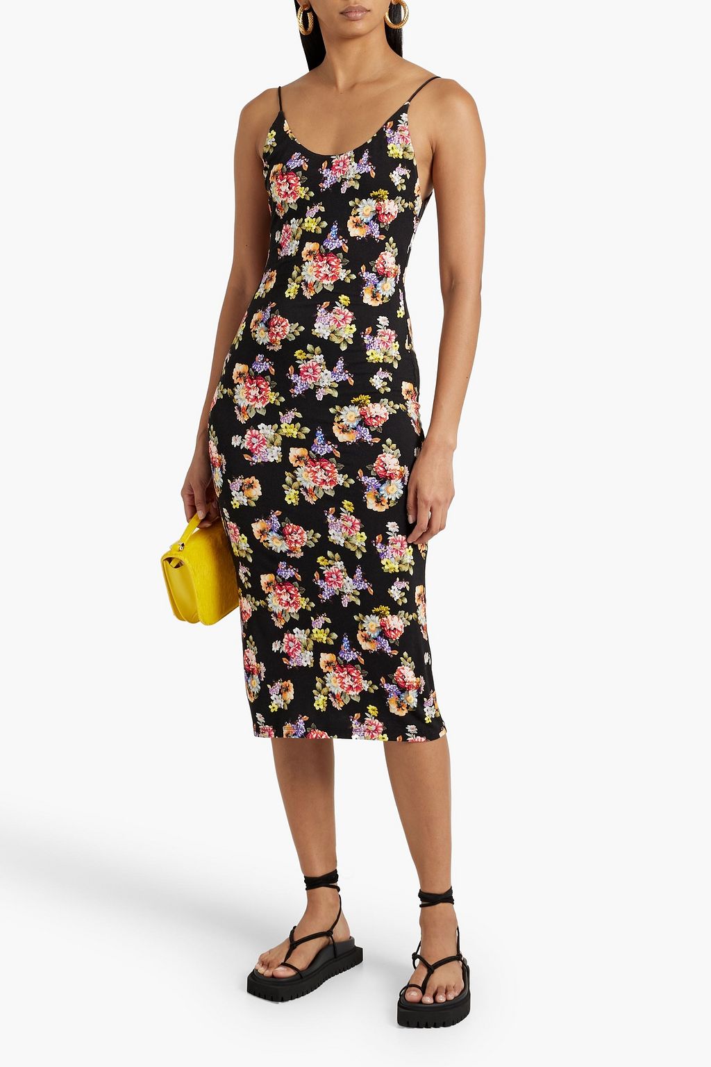 ALICE + OLIVIA Delora floral-print stretch-jersey midi dress