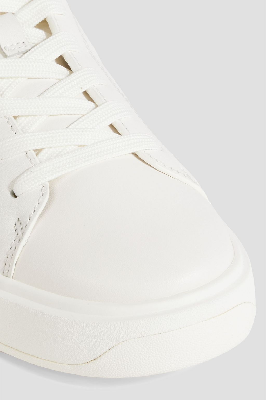 BALMAIN B-Court metallic-trimmed leather sneakers