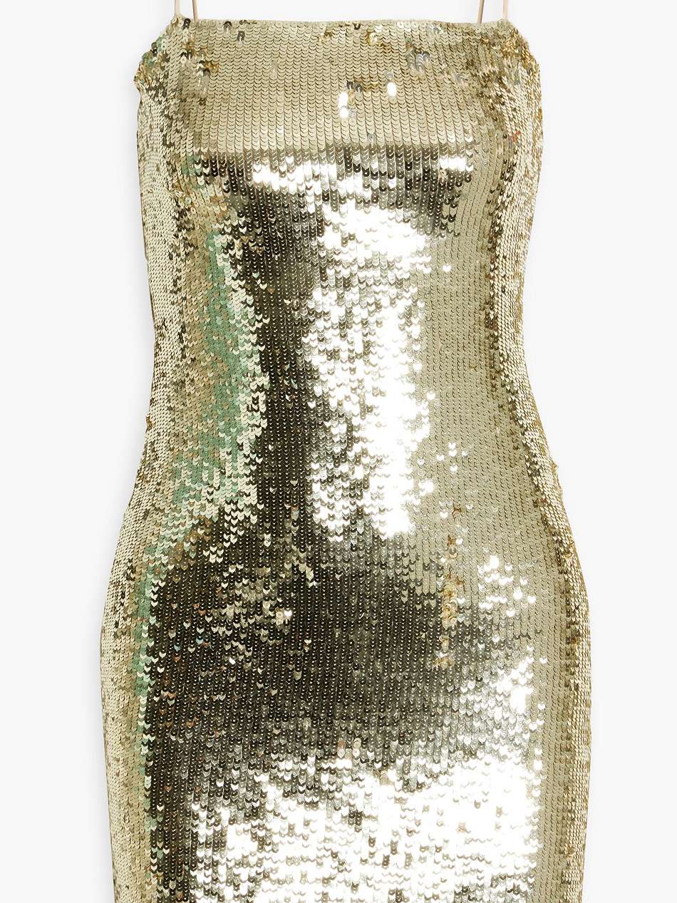 cutout sequined stretch-tulle mini dress