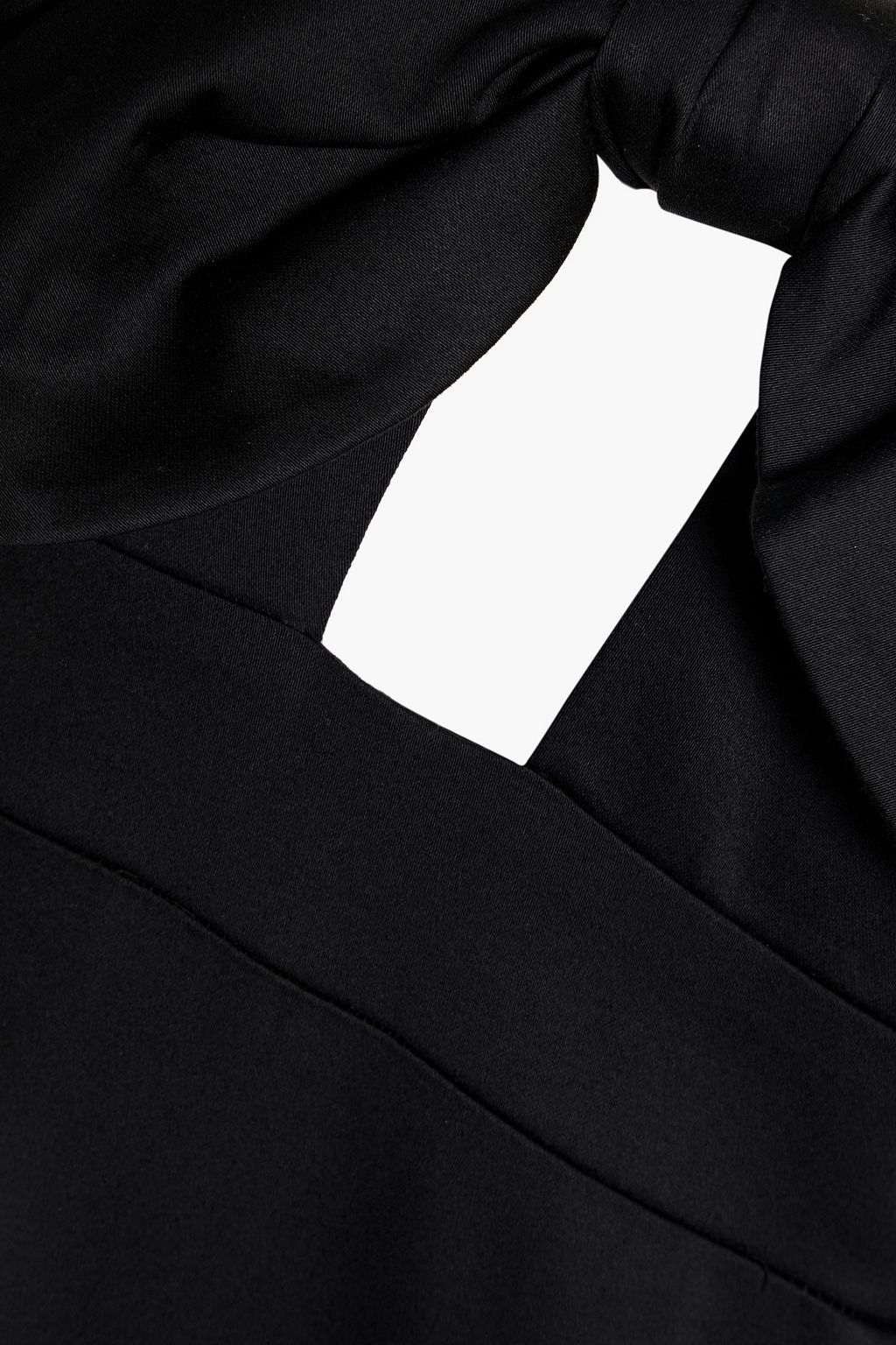 ALICE + OLIVIA فستان قصير «هيلدا» من مزيج القطن مزين بعقدة فيونكة وفتحات