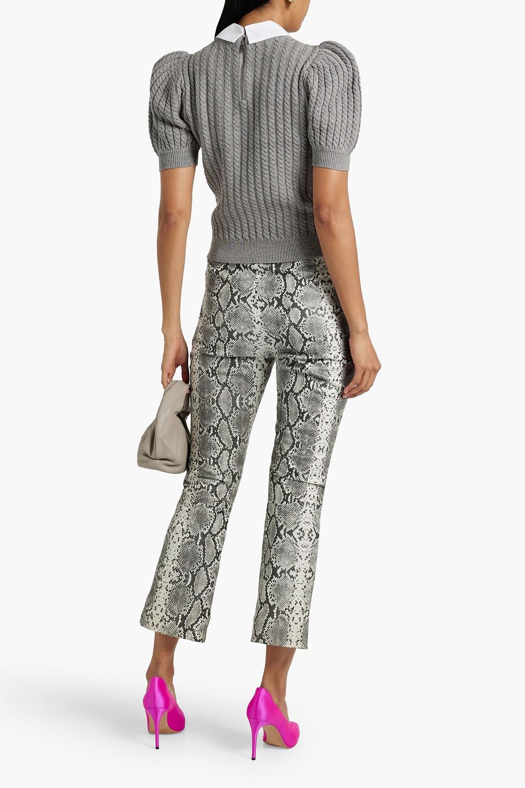 ALICE + OLIVIA Chase cableknit sweater THE